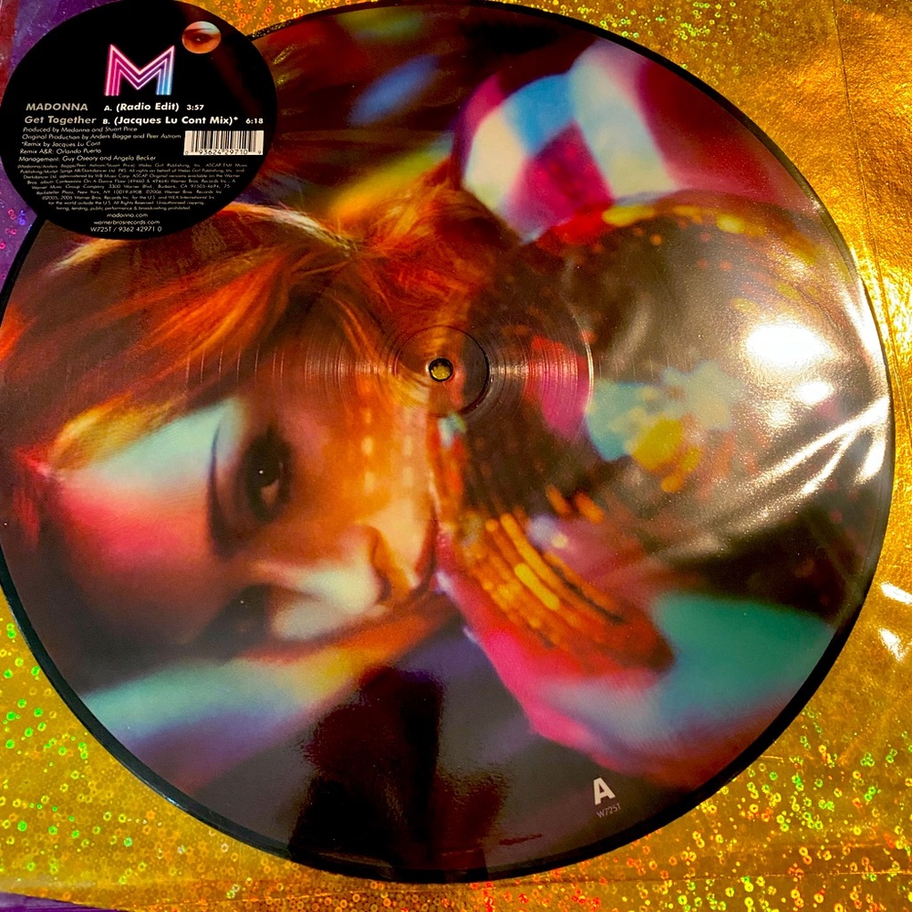 MADONNA PICTURE DISC 12” VINYL RECORD GET TOGETHER HYPE !!